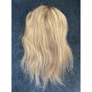 Vintage Minnic 100% Human Hair Topper Hairpiece Blonde 10–11” Clip In Japan